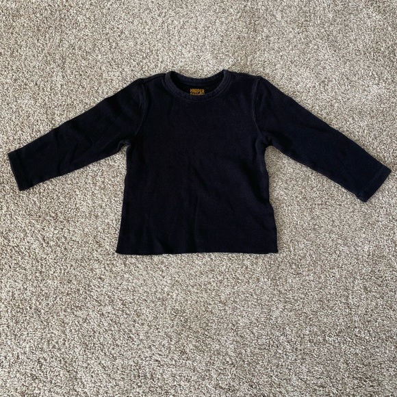 Harper Canyon black toddler boys black waffle long sleeve size 2T - Picture 3 of 7